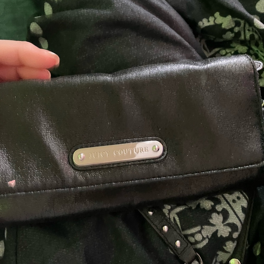 Juicy Couture velour wallet with chain strap